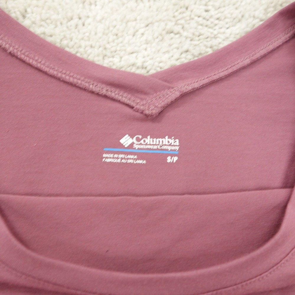Columbia Shirt Women's Small Purple Mauve 3/4 Sleeve Stretch Pullover Outdoor - Picture 3 of 8